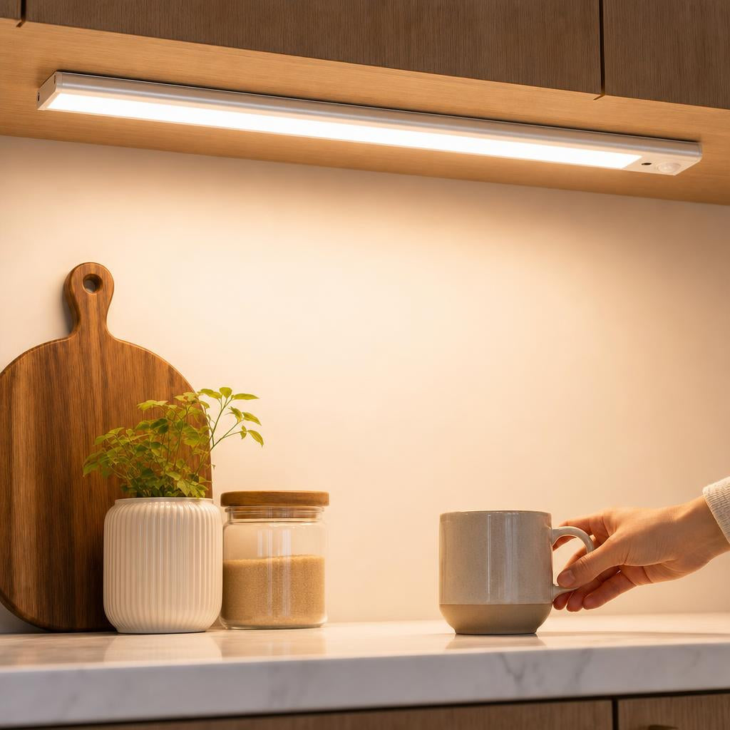 ALVANEX Rechargeable Motion Sensor Under Cabinet Light Bar