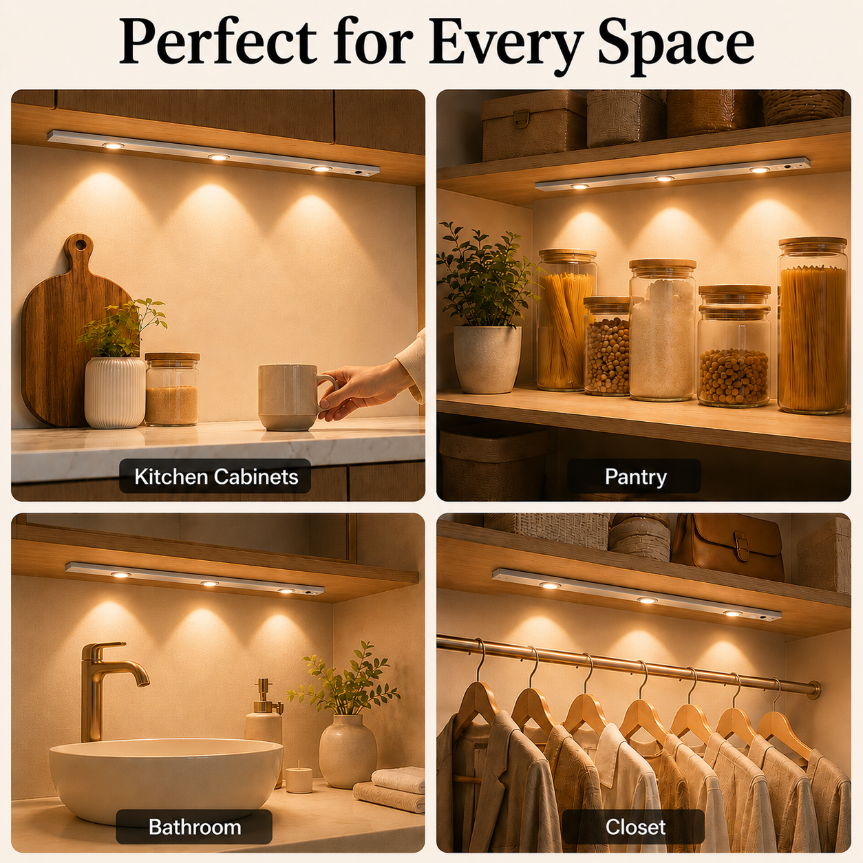 ALVANEX Rechargeable Motion Sensor Under Cabinet Spot Light