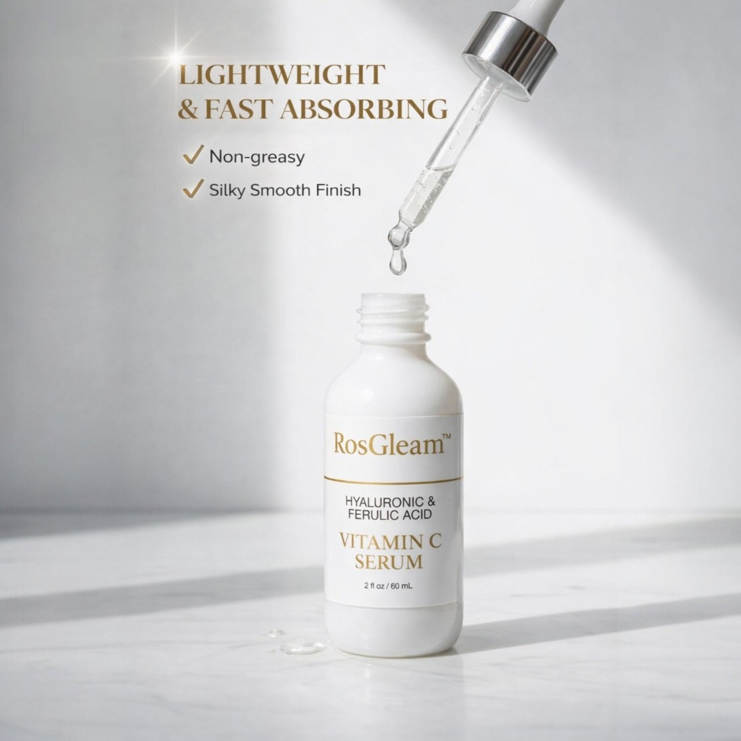 RosGleam™ Vitamin C Facial Serum for Radiant, Healthy-Looking Skin