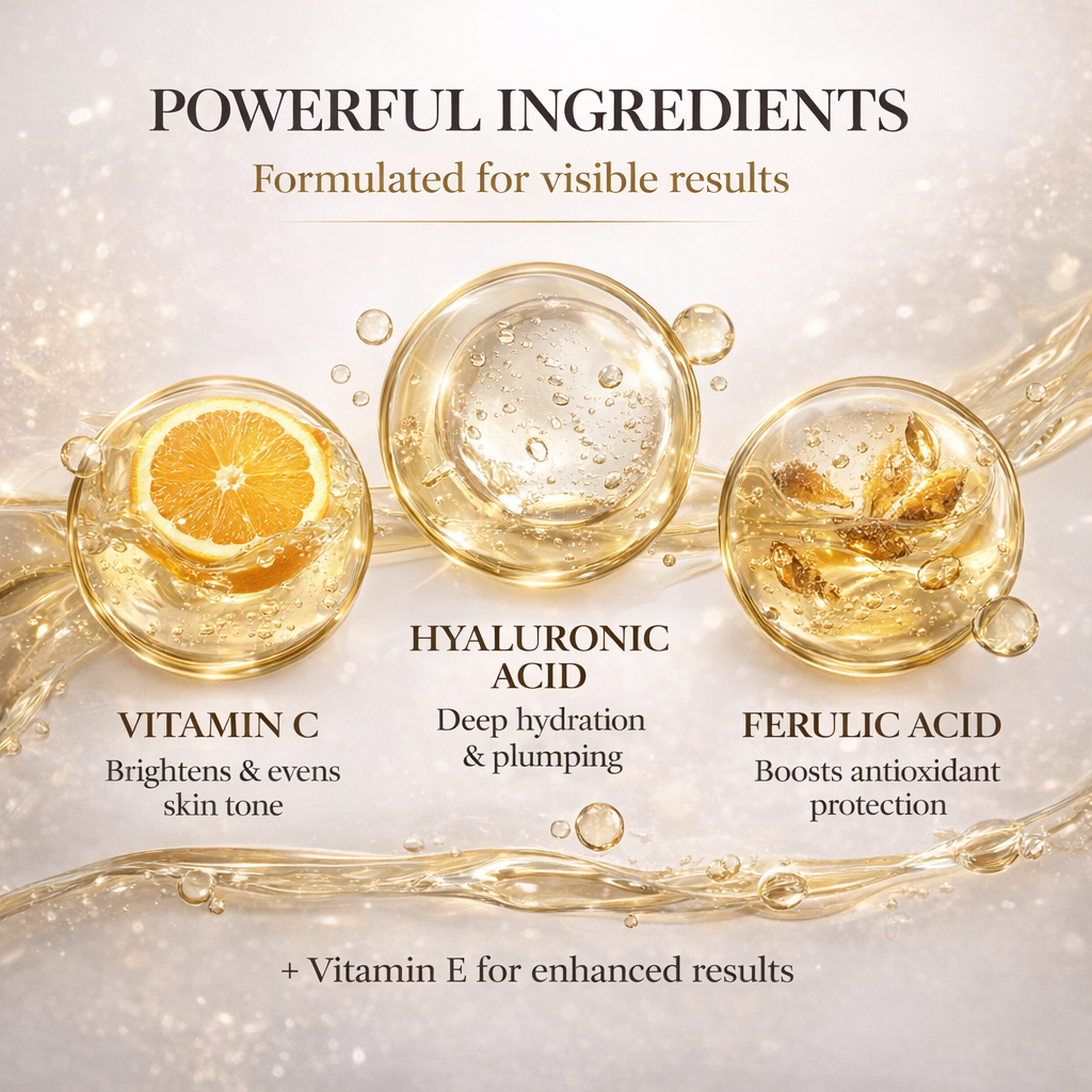 RosGleam™ Vitamin C Facial Serum for Radiant, Healthy-Looking Skin