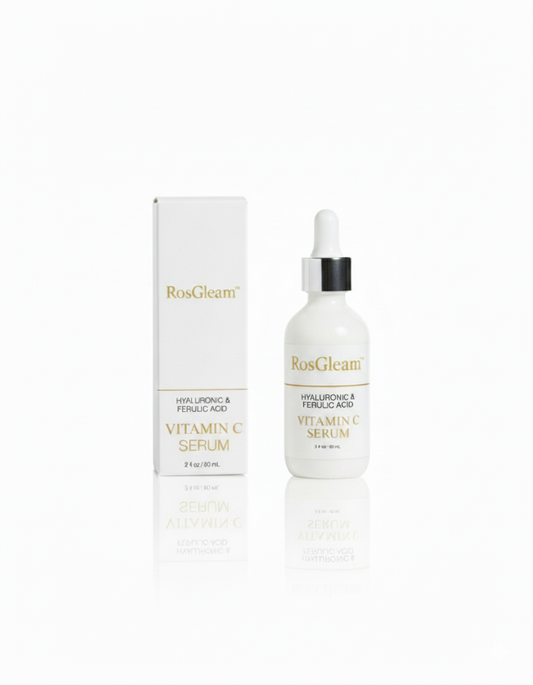 RosGleam™ – Facial Serum with Vitamin C, Ferulic & Hyaluronic Acid (2 oz / 60 ml)