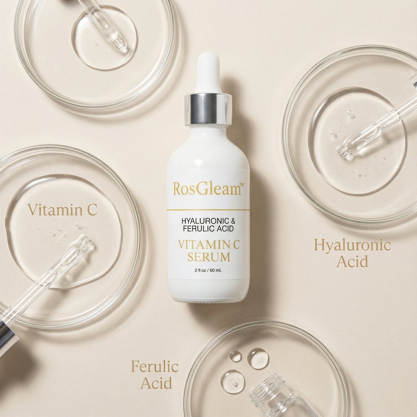 RosGleam™ Vitamin C Facial Serum for Radiant, Healthy-Looking Skin